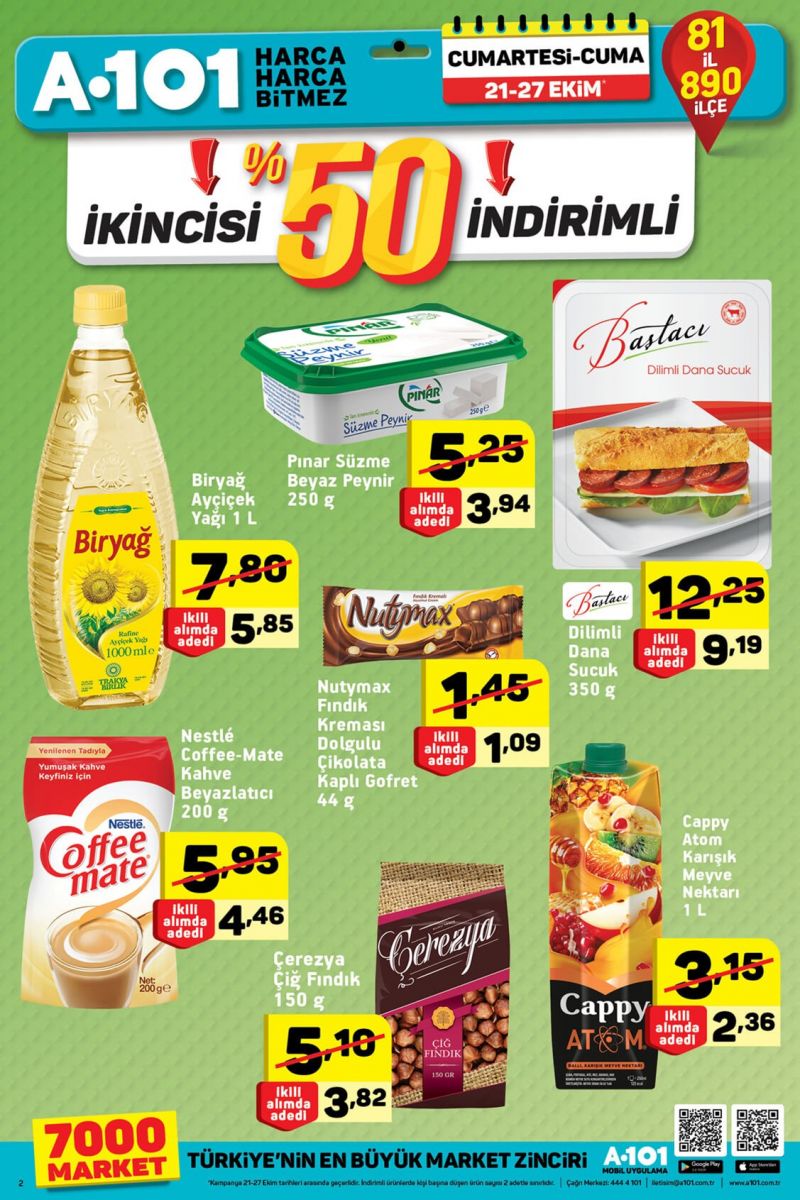 A101 21-27 Ekim 2017 İndirimli Ürün Broşürü | A101 Market indirimleri