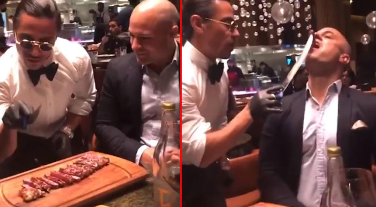 Nusret tepki çekmeye devam ediyor! Bir biftek için 7 bin 500 TL istiyor