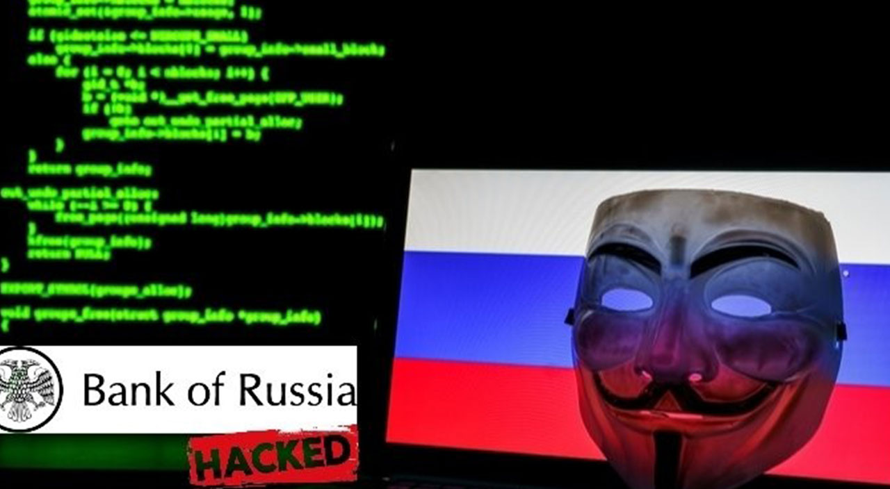 Anonymous Rusya Merkez Bankası’nı hackledi! Bıraktıkları mesaj ise Putin’i çıldırttı