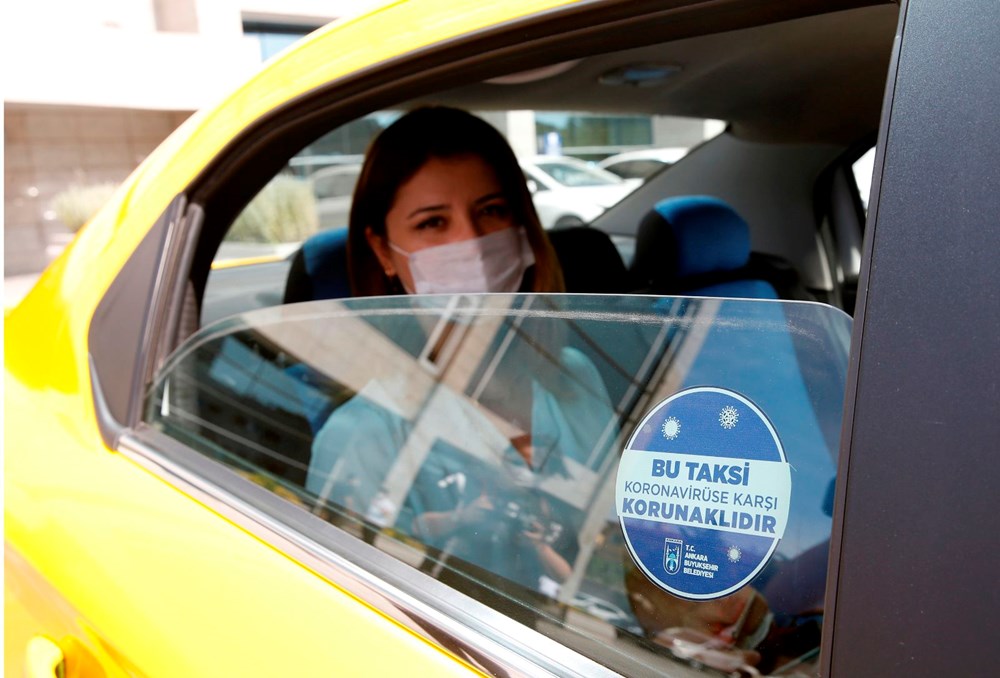 Ankara taksilerine şeffaf panel