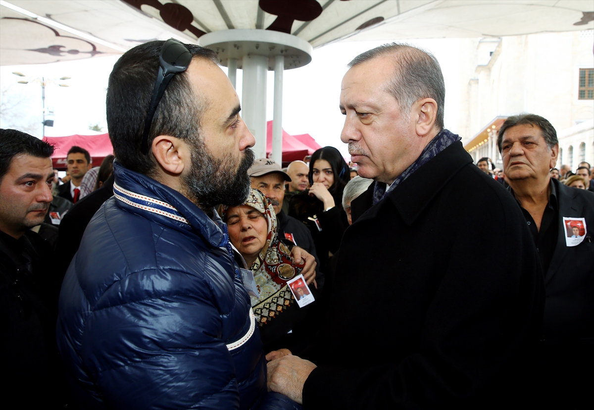 Cumhurbaşkanı Erdoğan şehit cenazesine katıldı