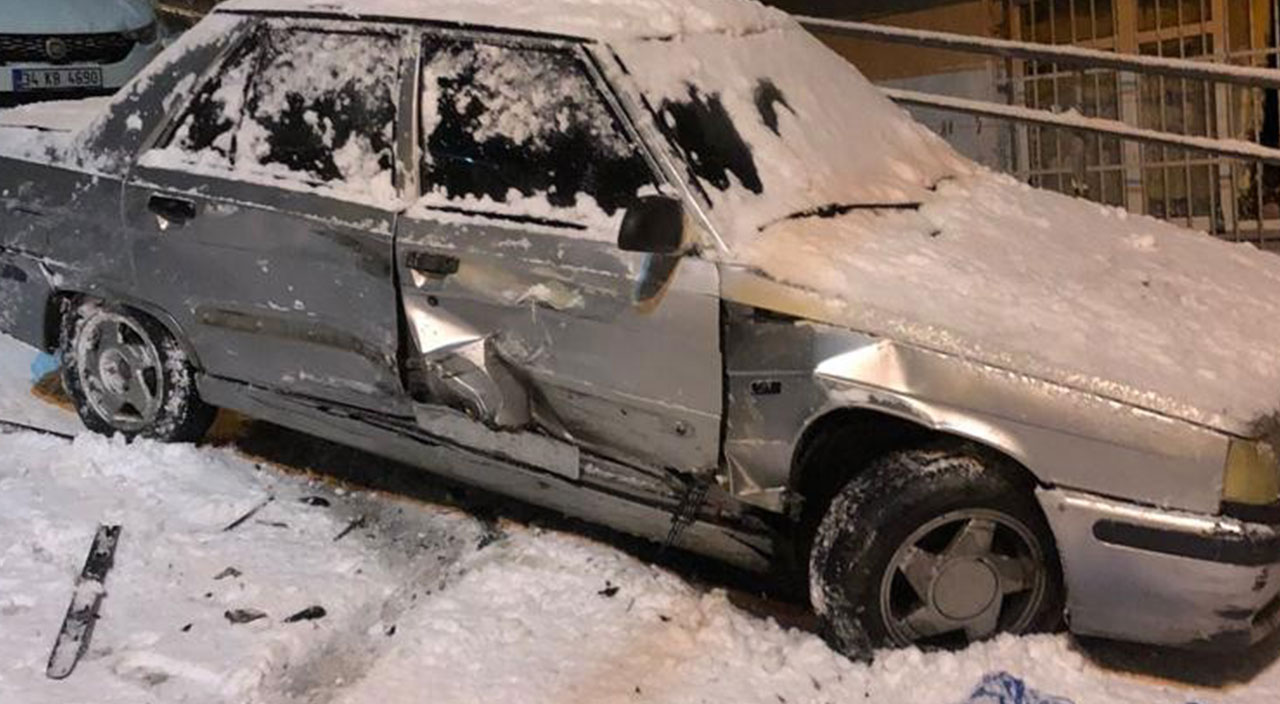 İstanbul’da karlı yolda korkunç kaza: Hamile sürücü ve kardeşi ölümden döndü