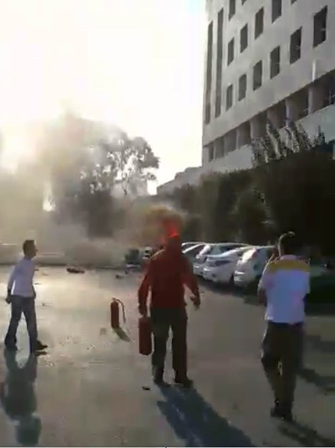 Antalya'da patlama sonrası yaşanan panik kameralara yansıdı