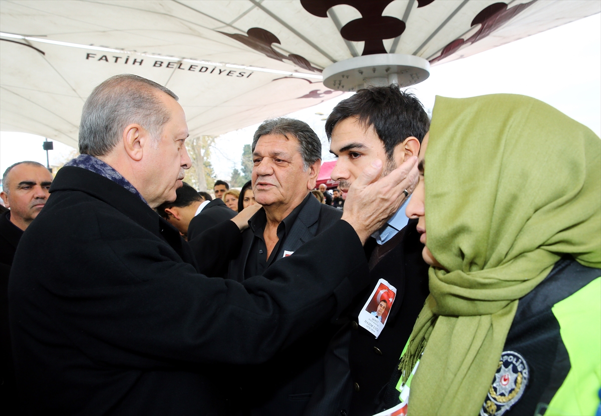 Cumhurbaşkanı Erdoğan şehit cenazesine katıldı