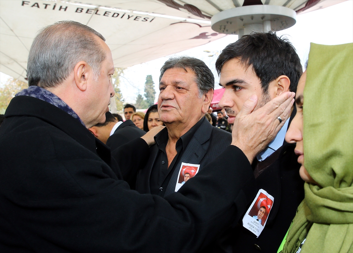 Cumhurbaşkanı Erdoğan şehit cenazesine katıldı