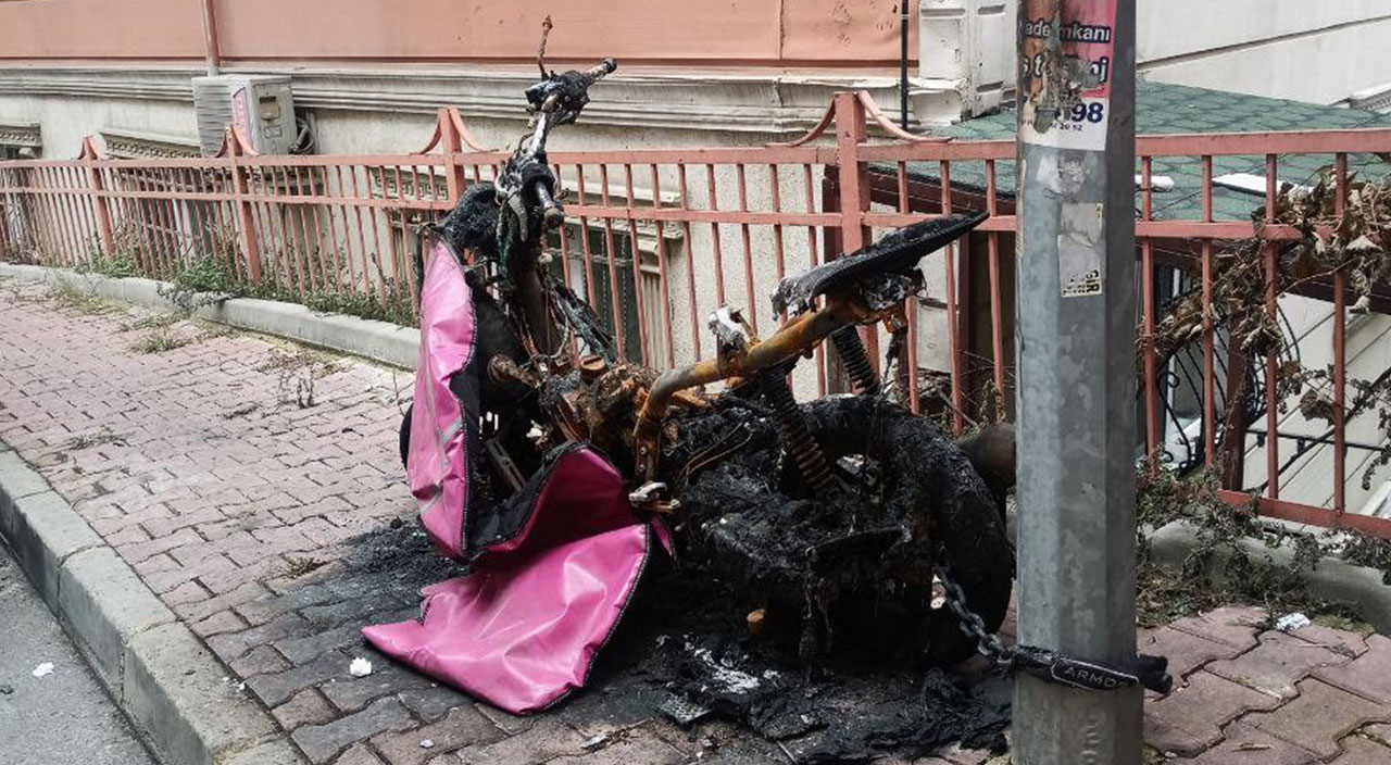 Eski nişanlısını defalarca tehdit etti! Dayanamayıp motosikletini yaktı