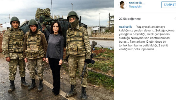 Ünlü spiker Nazlı Çelik Nusaybin'e gitti