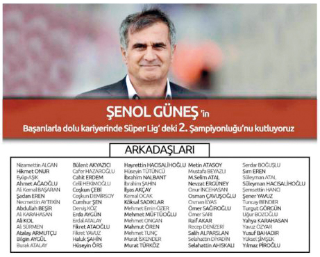 Güneş şampiyonluk anonsunu yaptı