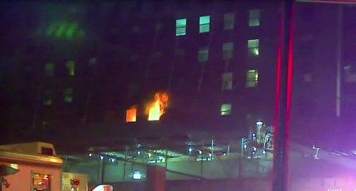 Manhattan'da korkutan yangın