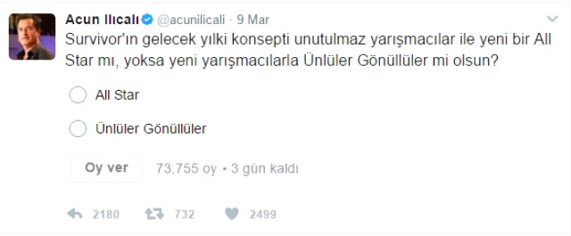 Acun'un anketi sonuçlandı! Merak edilen soru cevap buldu