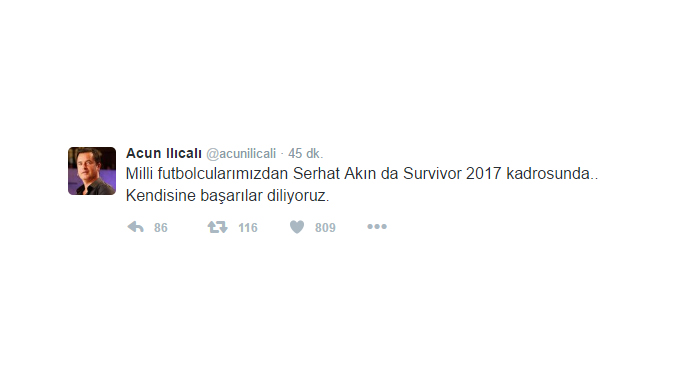Acun'dan Survivor bombası: Serhat Akın...