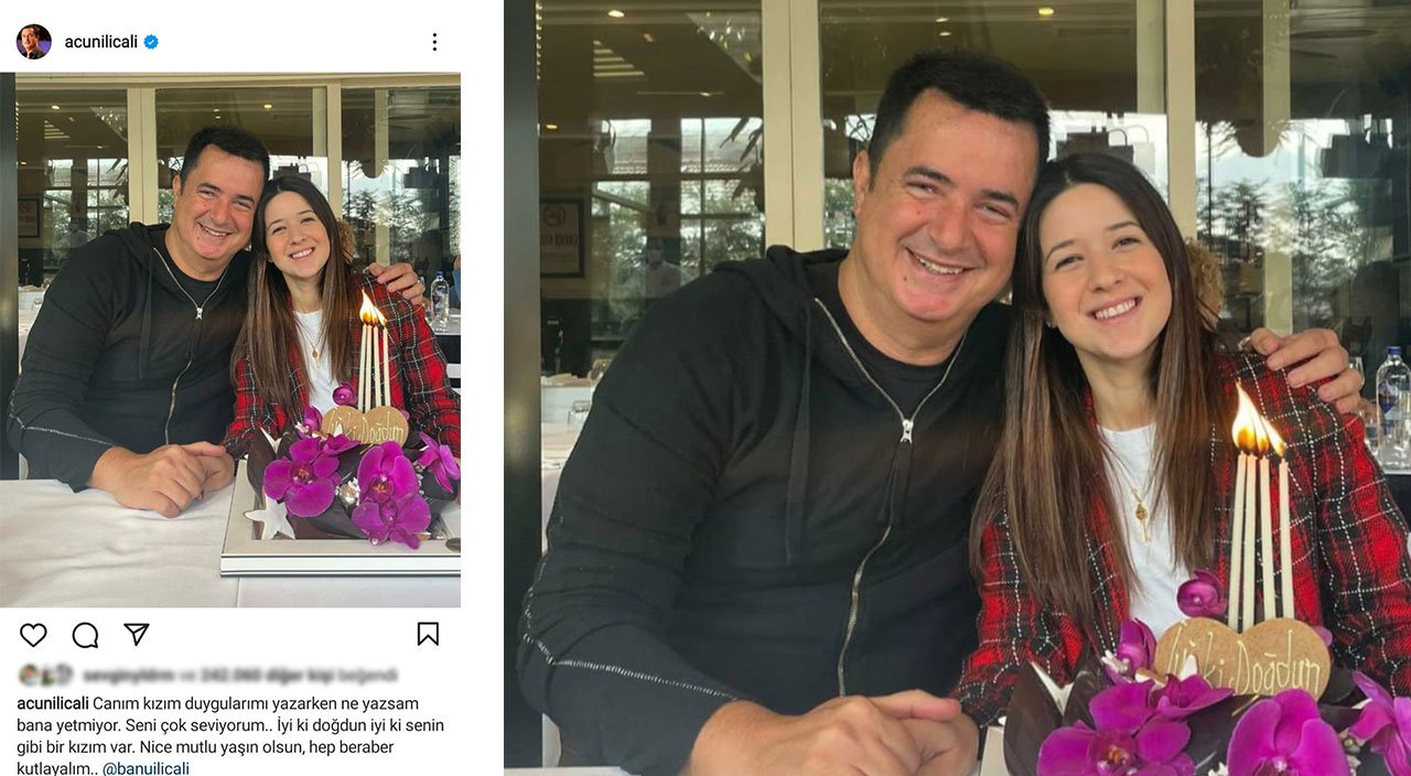 Acun Ilıcalı’dan duygusal doğum günü mesajı: İyi ki senin gibi bir kızım var