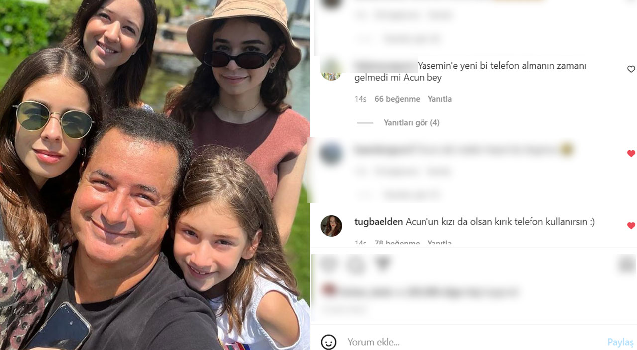 Acun Ilıcalı kızlarıyla poz verdi, fotoğraftaki detayı gözlerden kaçmadı