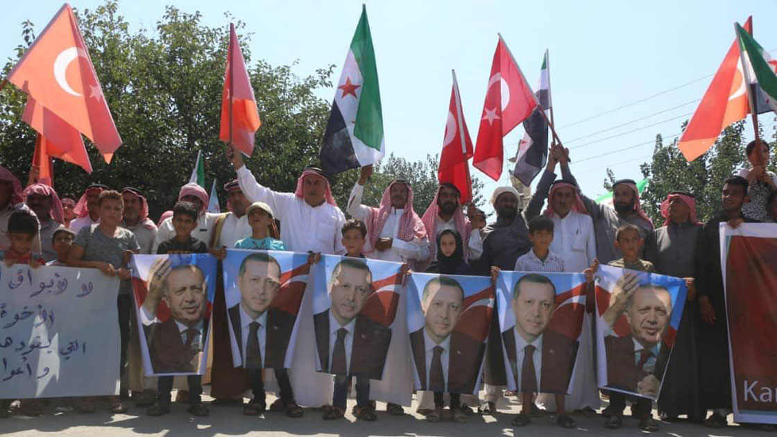 Afrin'de Türkiye'ye teşekkür yürüyüşü