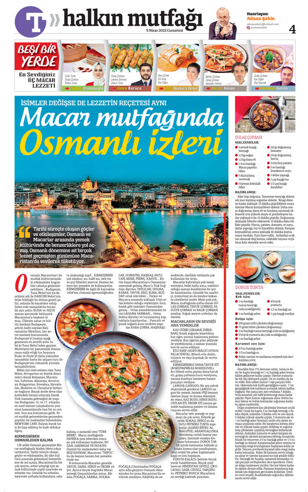 Macar mutfagında Osmanlı izleri