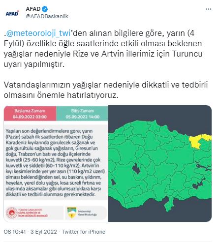 Meteoroloji ve AFAD’dan sarı ve turuncu uyarı: İlleri tek tek saydı