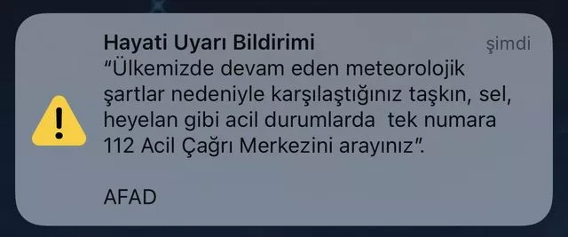 AFAD telefonlara 'hayati uyarı bildirimi' gönderdi! Sosyal medya bunu konuşuyor