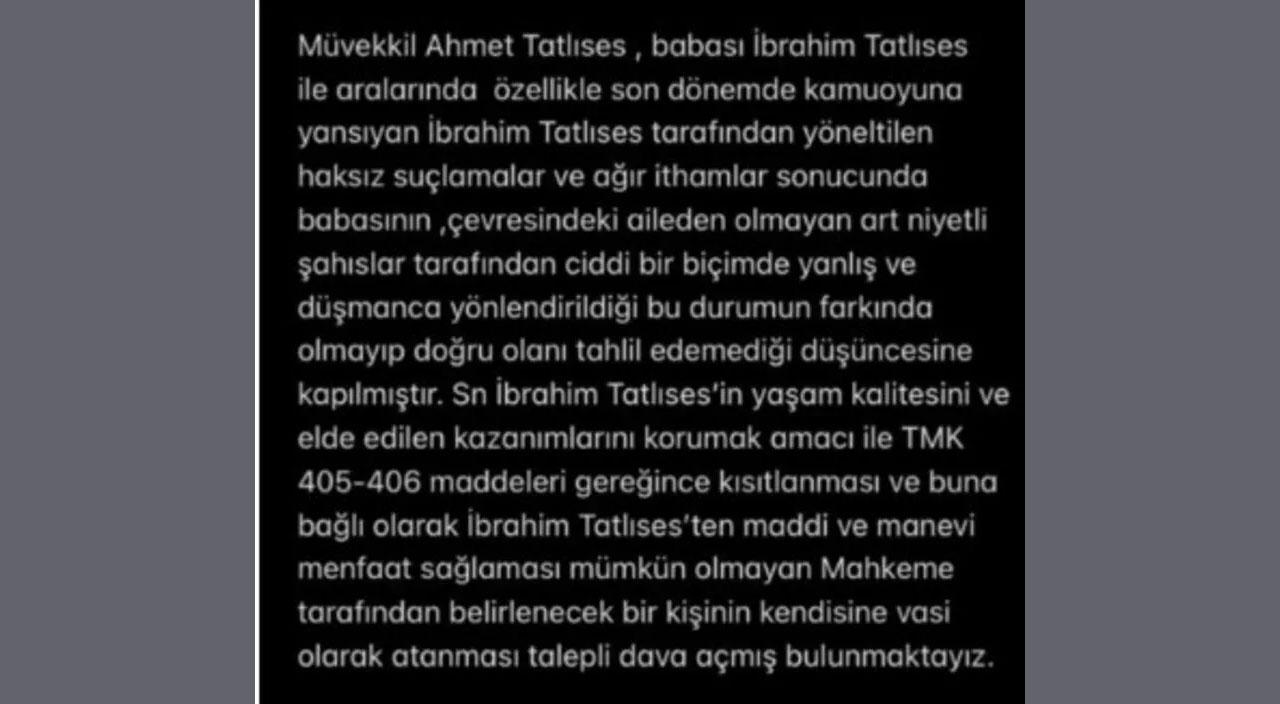 ‘Akıl sağlığı ile ilgili şüphelerim var’ diyen Ahmet Tatlıses babası İbrahim Tatlıses’e dava açtı