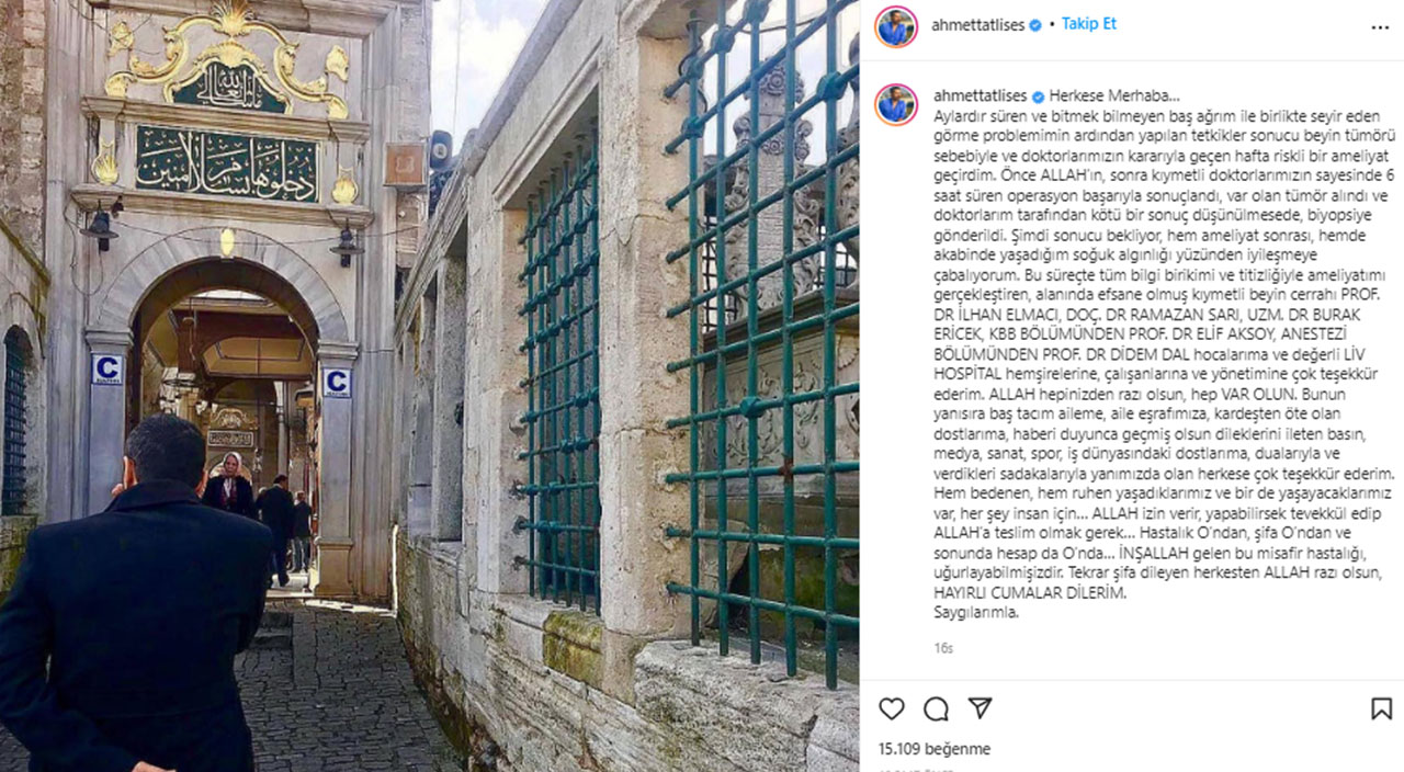 Beyin ameliyatı geçiren İbrahim Tatlıses'in oğlu Ahmet Tatlıses: İyileşmeye çabalıyorum