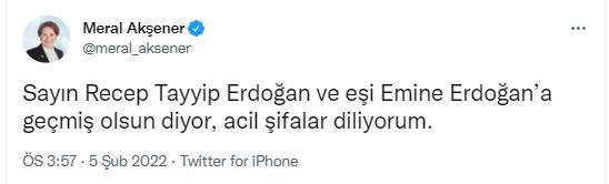 Siyasilerden covid-19 testi pozitif çıkan Erdoğan ve eşine geçmiş olsun mesajı