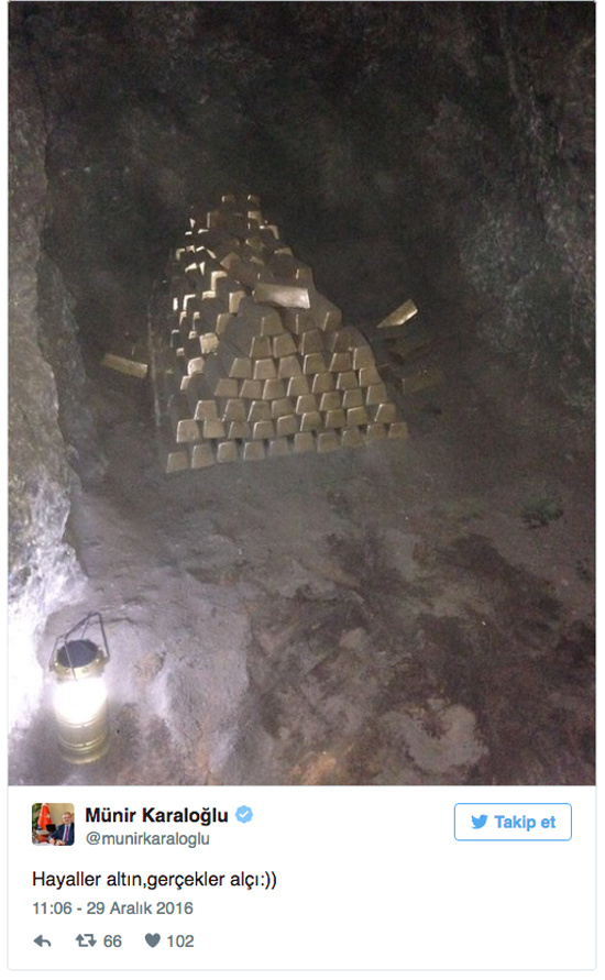 Hayaller 20 ton altın gerçekler ise alçı