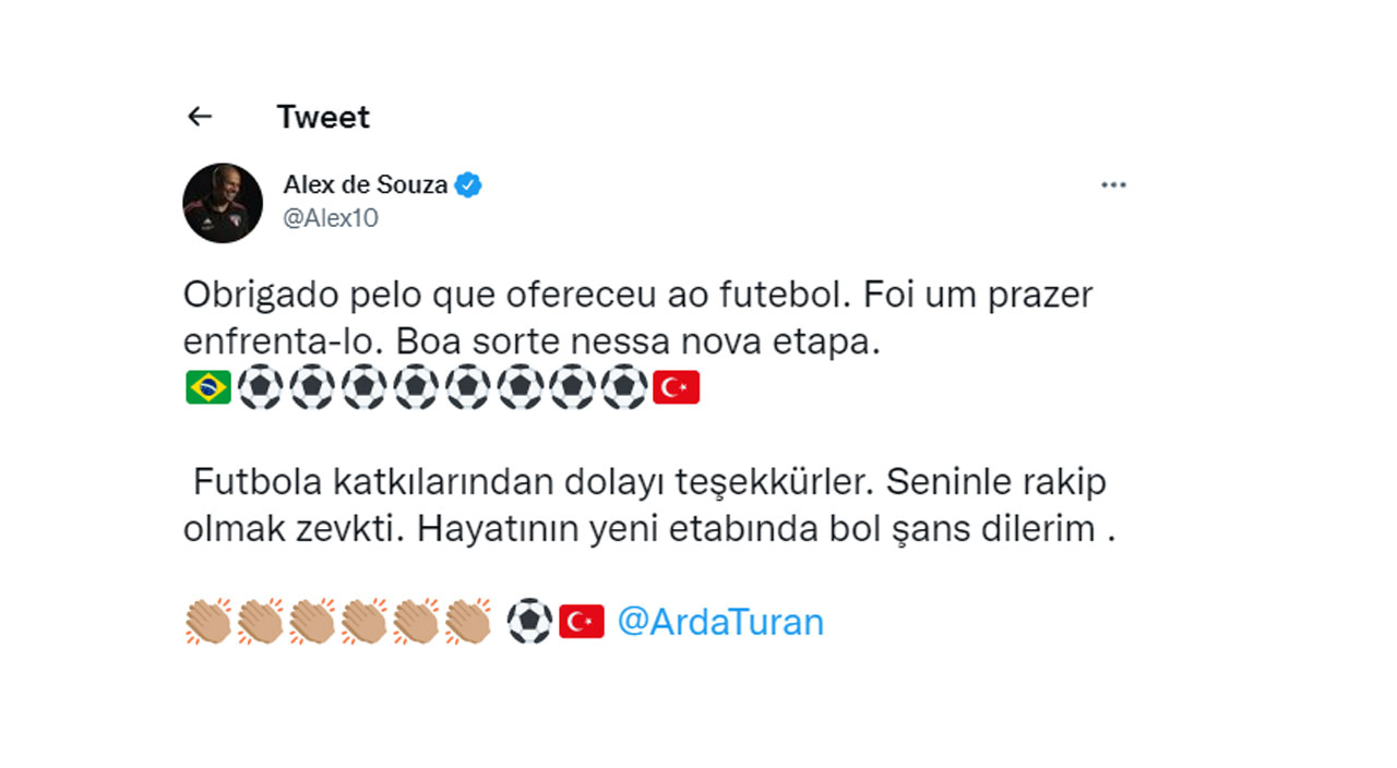 Alex de Souza'dan Arda Turan paylaşımı... 