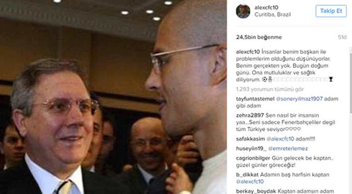 Alex'ten Aziz Yıldırım'a doğum günü sürprizi
