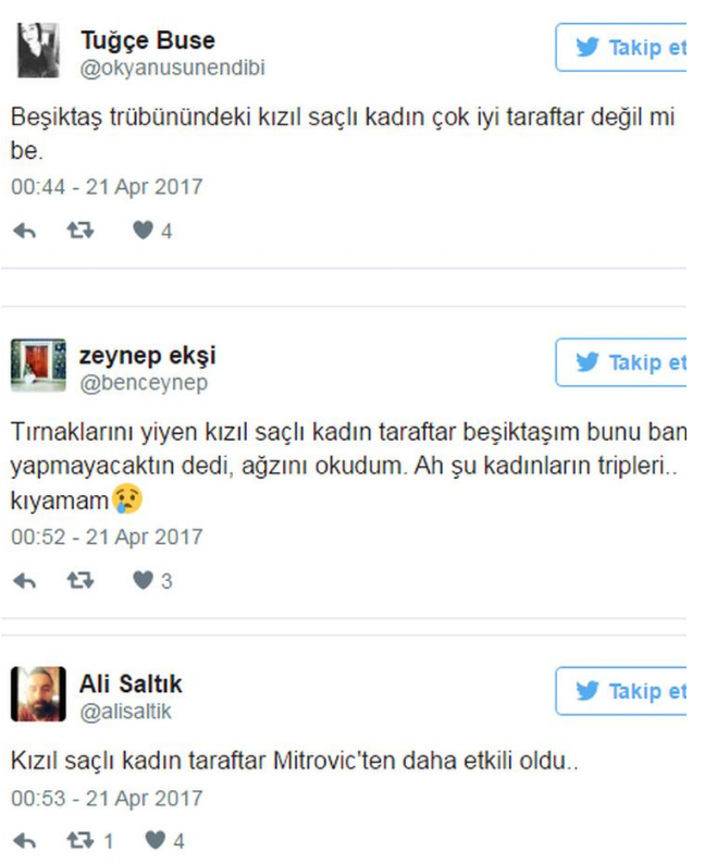 TRT, Fabri'den çok onu gösterdi | Beşiktaşlı kızıl saçlı kız kimdir?