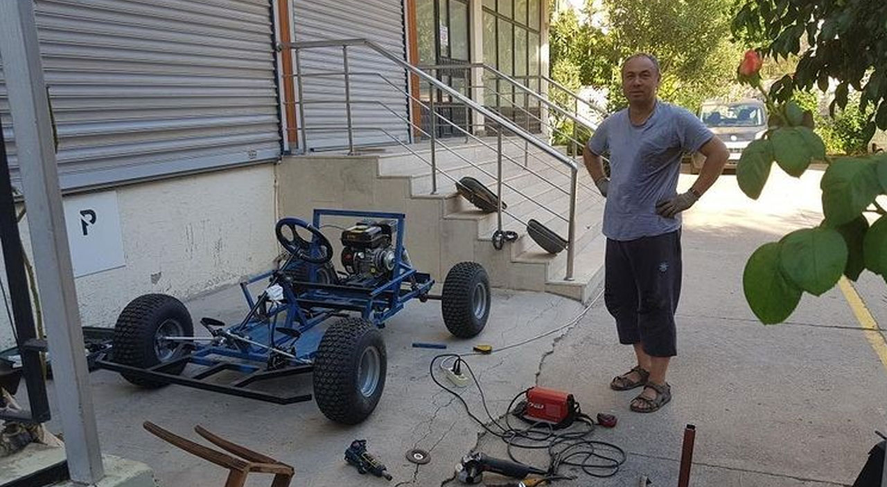 Can sıkıntısından 'Go kart' arabası yaptı: Tüm maliyet 7 bin lira tuttu