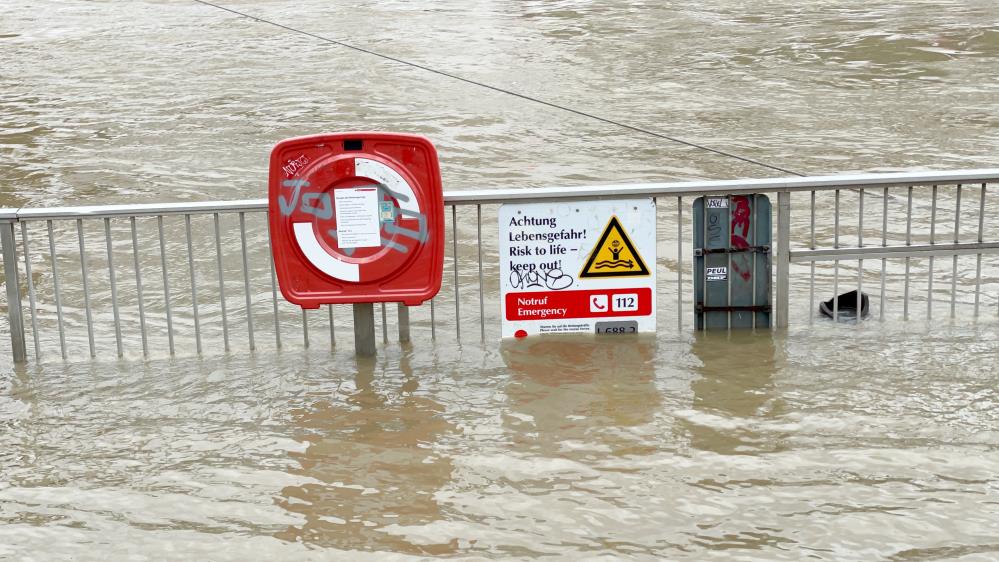 Almanyda'da Ren Nehri taştı