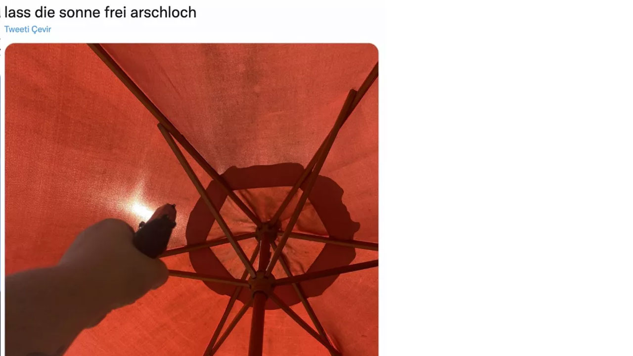 Adana görünümlü Almanya: Sıcağa sinirlenip güneşe silah çektiler