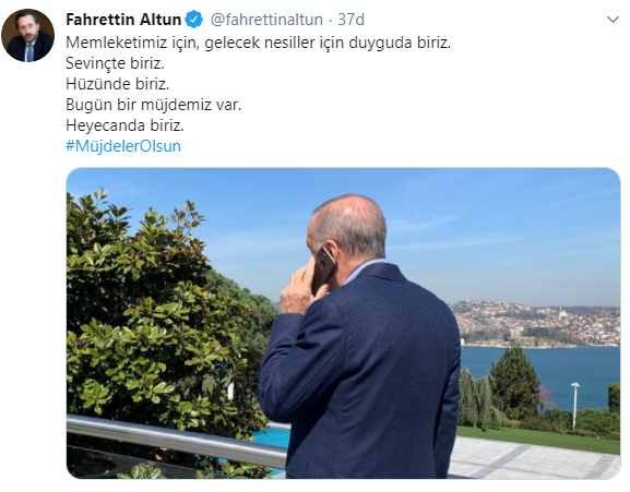 İletişim Başkanı Altun'dan 'müjdeler olsun' paylaşımı