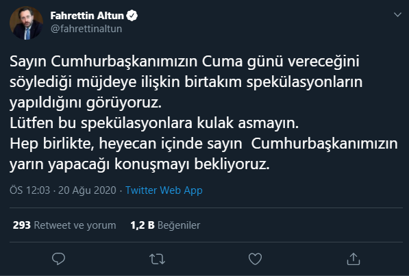 İletişim Başkanı Altun'dan 'müjde' açıklaması