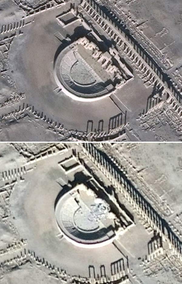 DEAŞ tarihi Palmira kentinin bir bölümünü yıktı