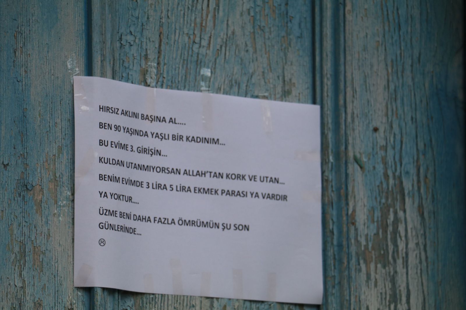 87 yaşındaki nineden hırsıza ibretlik not