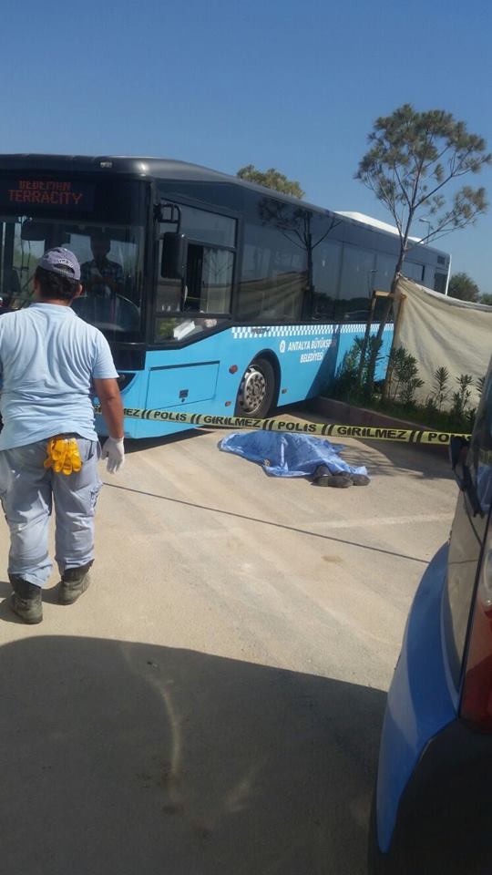 Antalya'da otobüs şoförünün inanılmaz ölümü