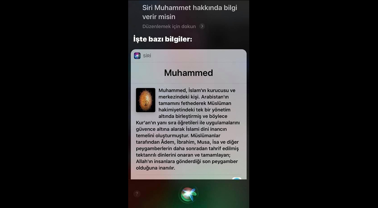 Muşlu genç fark etti, Apple harekete geçti: Siri artık Allah'ı biliyor! Muşlu genç fark etti, Apple harekete geçti: Siri artık Allah'ı biliyor!