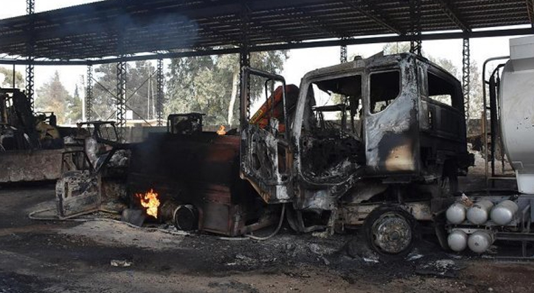 Afrin'den kaçan teröristler bölgeyi yakıp yıkarak ayrıldı