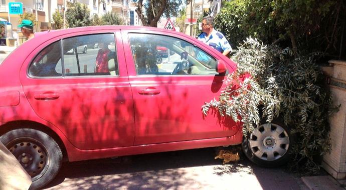 Başkanın evine bir anda arabayla daldı