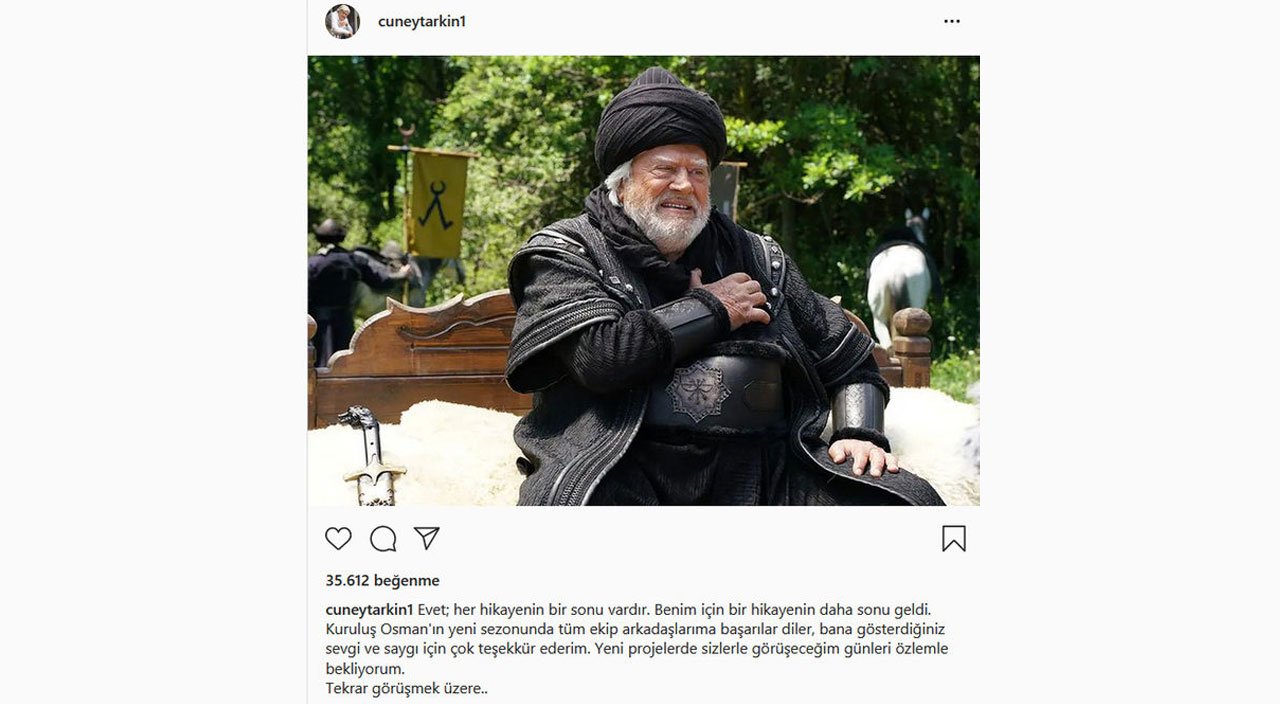 Cüneyt Arkın, Kuruluş Osman dizisinden ayrıldı