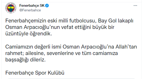 Eski milli futbolcu Osman Arpacıoğlu hayatını kaybetti