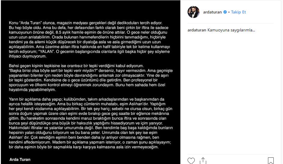 Arda Turan'dan yeni açıklama