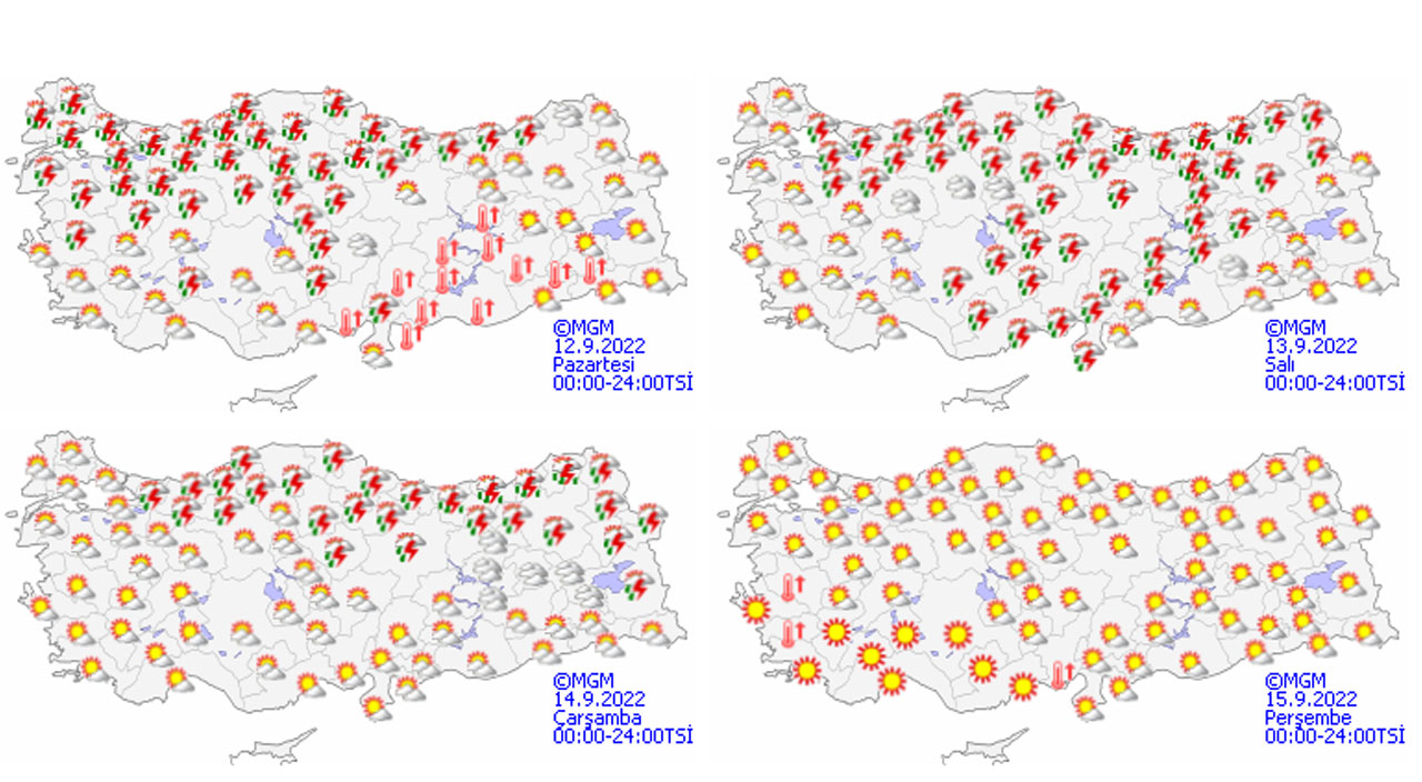 Meteoroloji uyardı: Yeni hafta sağanakla başlayacak