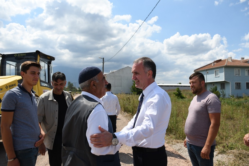 İnegöl'de asfalt çalışmaları