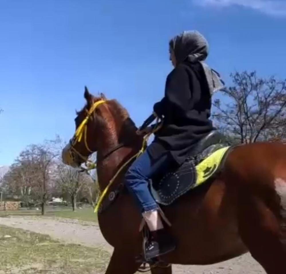 Genç öğretmen attan düşüp oldu