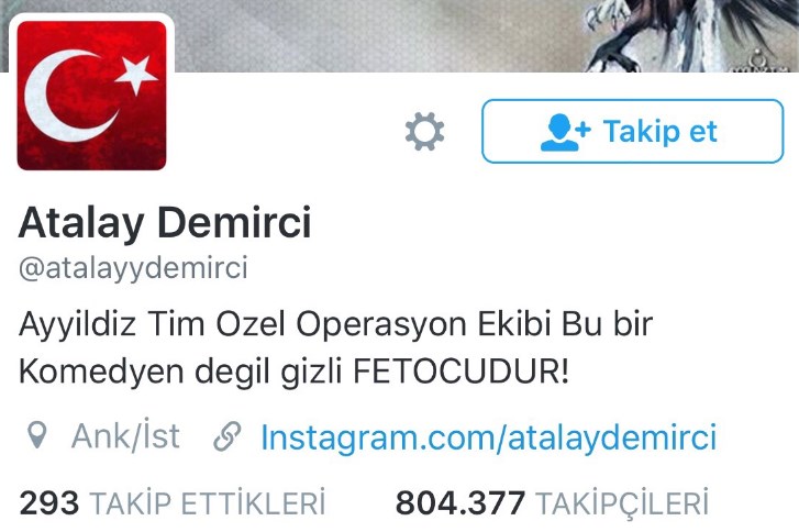 Atalay Demirci'nin Twitter hesabı hacklendi