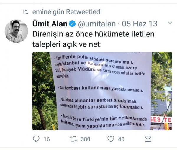 Afrin şehidimizin maaşına haciz koyduran avukatın Gezi paylaşımları