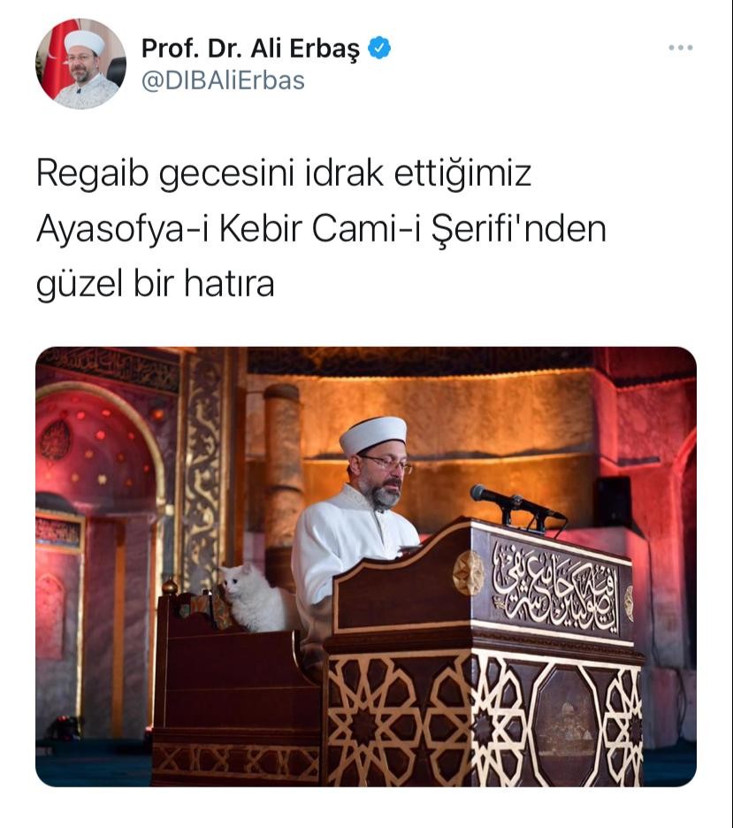 Ayasofya-i Kebir Cami-i Şerifi’nde Regaip Kandili idrak edildi