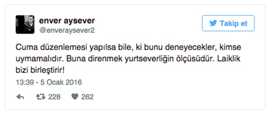 Cuma iznini hazmedeyen Aysever'den küstah çağrı