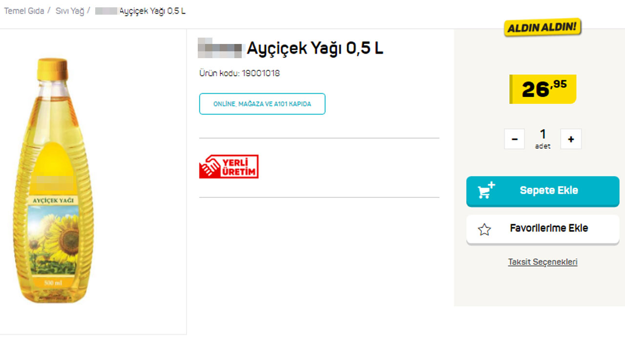 Ayçiçek yağı fiyatlarında son durum: 26,95'lik etiketi görenler şaşırdı